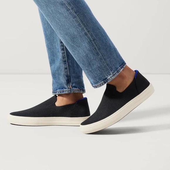 Rothy’s The City Slip On Sneaker – Black Solid, W 10.5/M 9, EUC - Picture 1 of 7